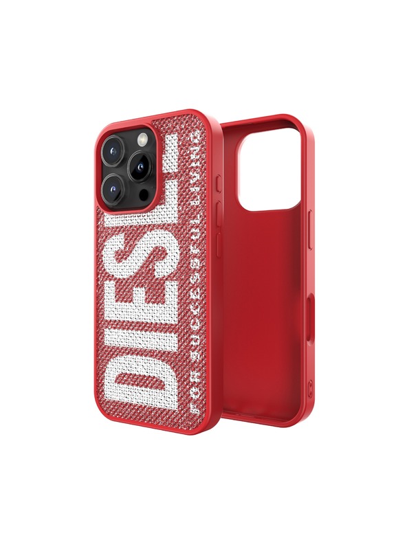 Diesel Diesel ovitek za iPhone 16 Pro s kristali Swarovski rdeč 60188