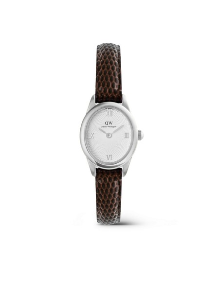 Daniel Wellington Ženski ročaj Daniel Wellington Ophelia Mini Lizard Guilloché usnjeni DW00100888