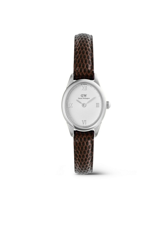 Daniel Wellington Ženski ročaj Daniel Wellington Ophelia Mini Lizard Guilloché usnjeni DW00100888