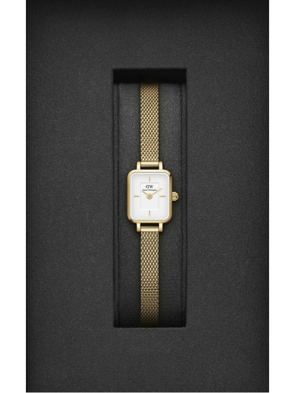 Daniel Wellington Ženski ročni ure Daniel Wellington Quadro Mini Evergold DW00100725