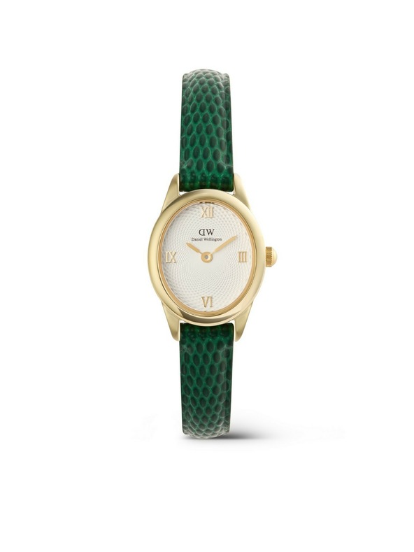 Daniel Wellington Ženski ročni ure Daniel Wellington Ophelia Mini Lizard Guilloché usnjene DW00100892