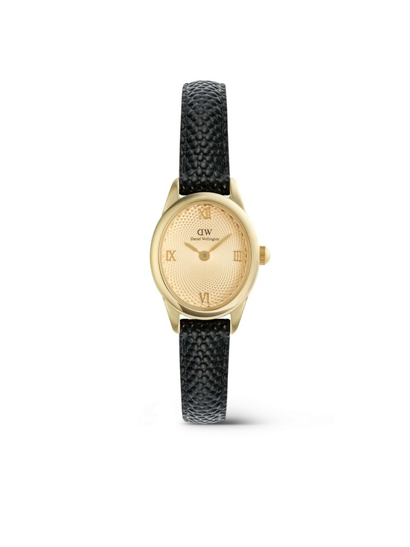 Daniel Wellington Ženski ročni ure Daniel Wellington Ophelia Mini Lizard Guilloché usnjene DW00100897