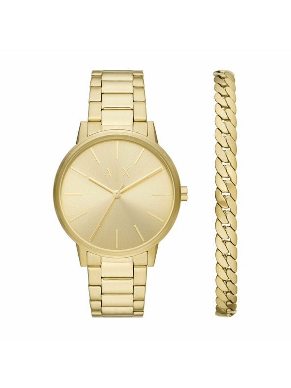 Armani Exchange Moški darilni set ure in naramka Armani Exchange Cayde AX7144SET