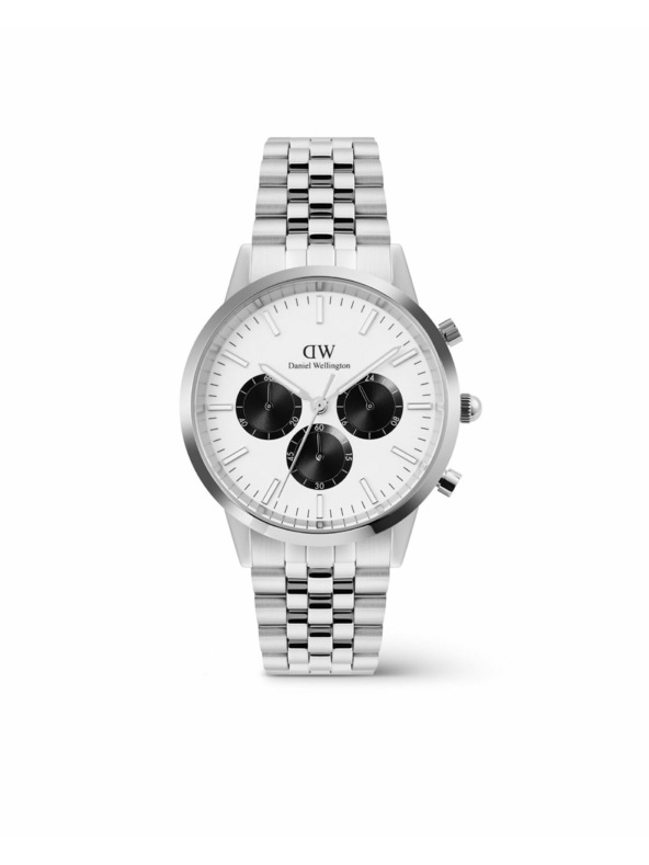 Daniel Wellington Moške ure Daniel Wellington Iconic Chronograph Arch 5-Link Panda DW00100872