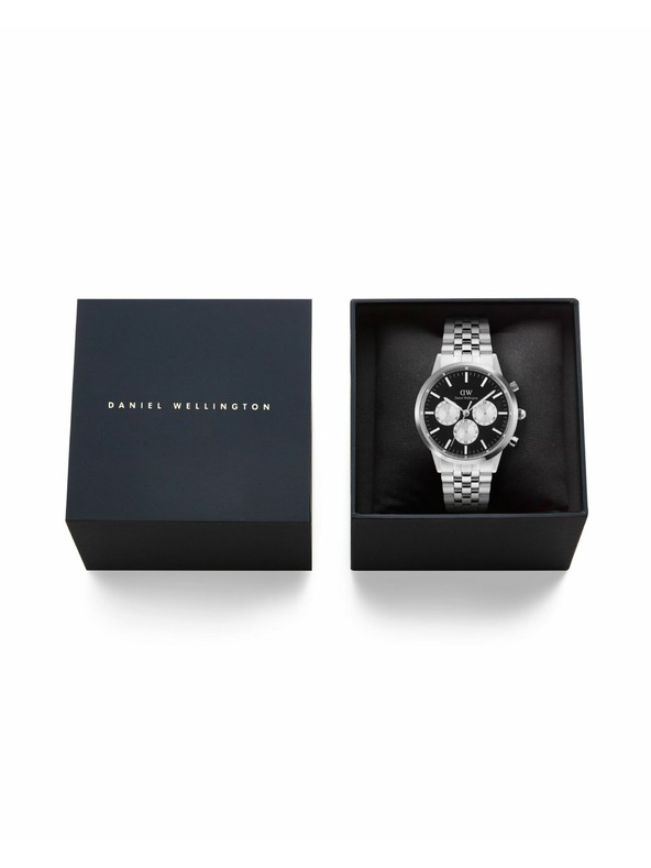 Daniel Wellington Moške ure Daniel Wellington Iconic Chronograph Arch 5-Link Panda DW00100873