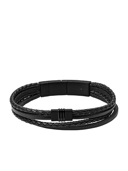 Fossil Moški usnjeni naramek Fossil JF03098001