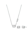 Michael Kors Set srebrnih uhanov in ogrlice Michael Kors MKC1760CZSET