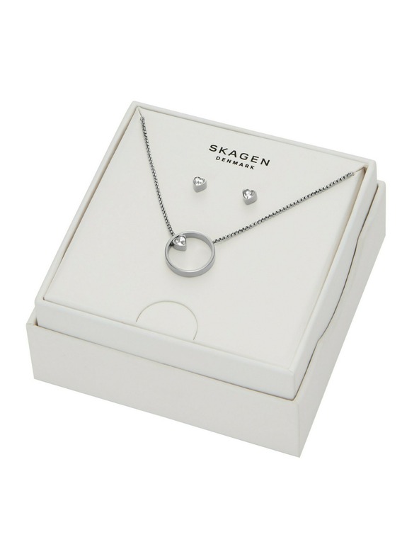Skagen Ženski darilni set jeklenih nakit Skagen SKJB1016SET