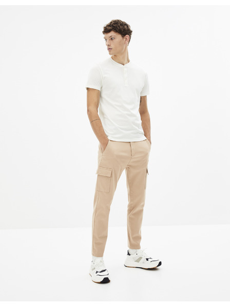 Celio bež moške hlače z žepi Celio Cargo Ronar
