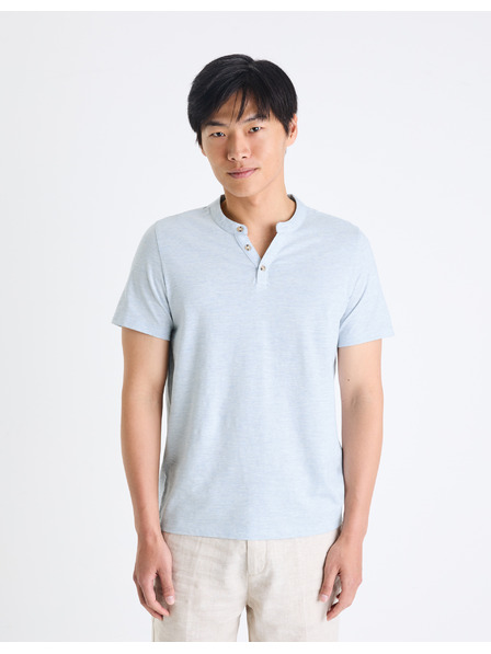 Celio Svetlo modra moška majica Celio henley Cegeti