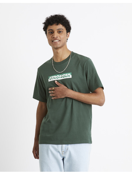 Celio Temno zelena moška majica Celio Cefasto