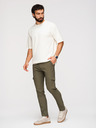 Ombre Clothing Moške hlače REGULAR s tovornjacnimi žepi - temno olivno zelene V1 P1515 Ombre Clothing