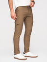 Ombre Clothing Moške hlače REGULAR s tovornjacnimi žepi - olivna barva V2 P1515 Ombre Clothing