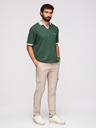 Ombre Clothing Moške hlače REGULAR s tovornjacnimi žepi - bež V3 P1515 Ombre Clothing