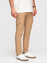 Ombre Clothing Moške hlače REGULAR s tovornjacnimi žepi - svetlo rjave V4 P1515 Ombre Clothing