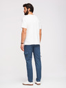 Ombre Clothing Moške hlače z ravnimi nohavicami in žepi na zadrgo - temno modre V1 P1517 Ombre Clothing