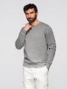 Ombre Clothing Moška jopa BASIC z okroglim izrezom - siva Ombre Clothing