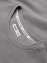 Ombre Clothing Moška jopa BASIC z okroglim izrezom - siva Ombre Clothing