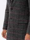 Ombre Clothing Črni moški plašč C500