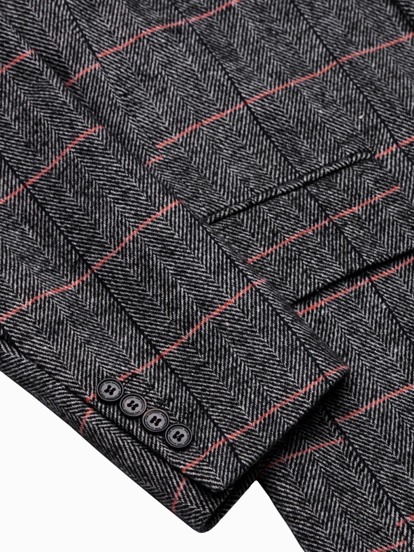 Ombre Clothing Črni moški plašč C500