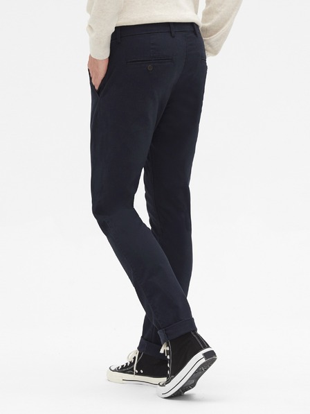 GAP Nohavice essential khaki strih úzky GapFlex GAP