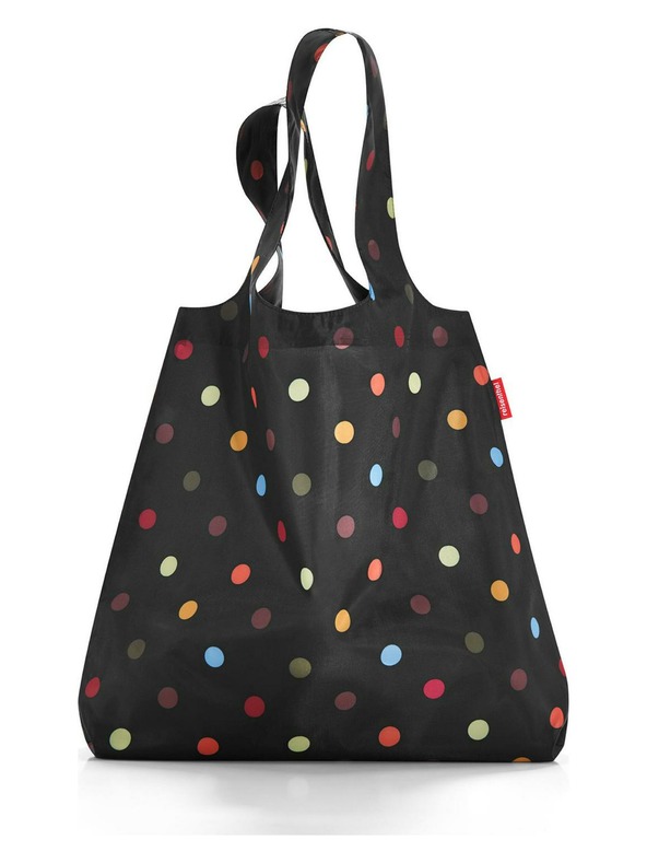 Reisenthel Črna pikčasta nakupovalna torba Reisenthel Mini Maxi Shopper