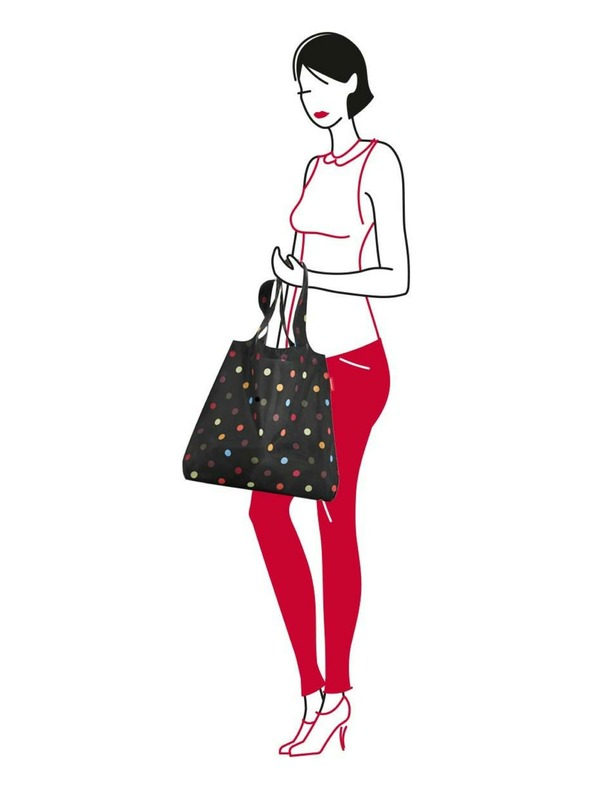 Reisenthel Črna pikčasta nakupovalna torba Reisenthel Mini Maxi Shopper