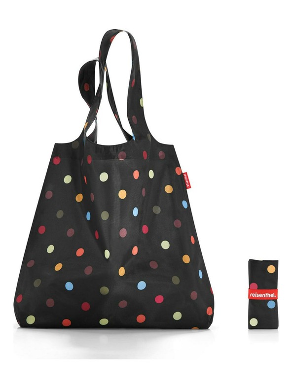 Reisenthel Črna pikčasta nakupovalna torba Reisenthel Mini Maxi Shopper