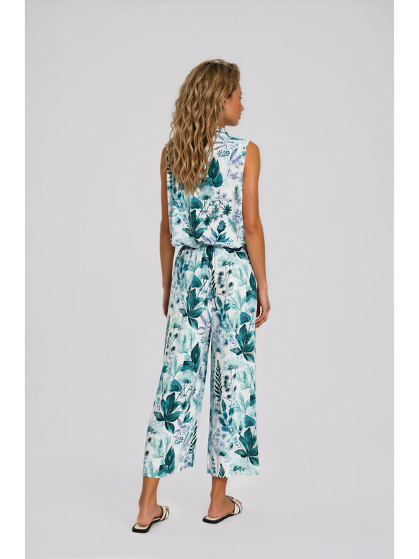 Moodo Svetle cvetne culotte hlace