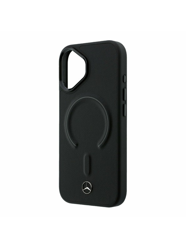 Mercedes Mercedes PU Leather 3D MagSafe Zadnji ovoj za iPhone 17 Black