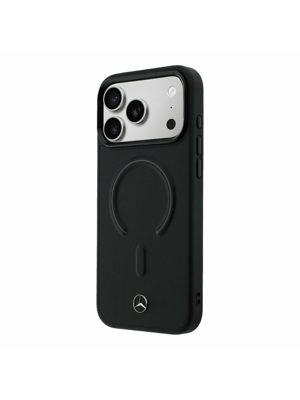 Mercedes Mercedes PU Leather 3D MagSafe Zadnji ovoj za iPhone 17 Pro Black