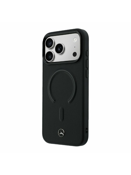 Mercedes Mercedes PU Leather 3D MagSafe Zadnji ovoj za iPhone 17 Pro Black