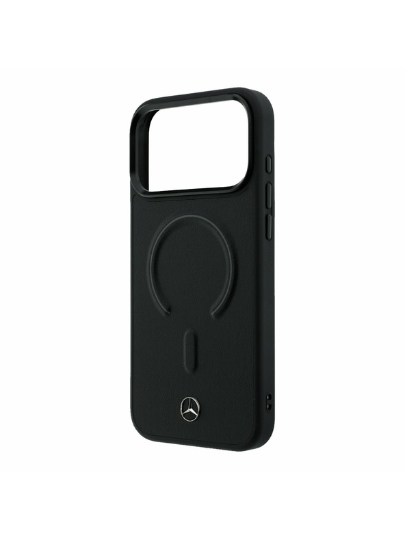 Mercedes Mercedes PU Leather 3D MagSafe Zadnji ovoj za iPhone 17 Pro Max Black