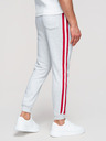 Ombre Clothing Moške trenirke z oblogo in rebrastim robom na nogavicah - siva meliž V1 P1519 Ombre Clothing