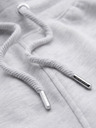 Ombre Clothing Moške trenirke z oblogo in rebrastim robom na nogavicah - siva meliž V1 P1519 Ombre Clothing
