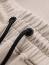 Ombre Clothing Moške trenirke z rebrasto manšeto in okrasnim zadrgo - peščena V6 P1520 Ombre Clothing