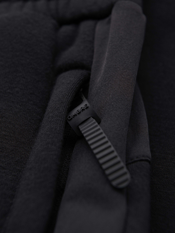 Ombre Clothing Moške trenirke JOGGER s kontrastnimi vstavkami in žepi na stegnih - črna V1 OM-PASK-0222 Ombre Clothing