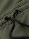 Ombre Clothing Moške trenirke JOGGER s žepi na stegnih in kontrastnimi vstavki - olivna V5 OM-PASK-0222 Ombre Clothing