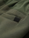 Ombre Clothing Moške trenirke JOGGER s žepi na stegnih in kontrastnimi vstavki - olivna V5 OM-PASK-0222 Ombre Clothing