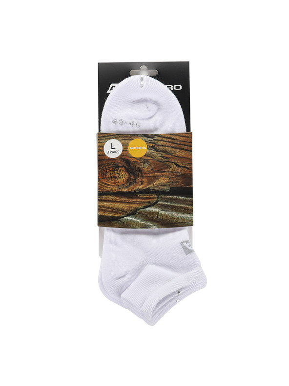 ALPINE PRO Komplet treh parov unisex nogavic v beli barvi ALPINE PRO 3UNICO