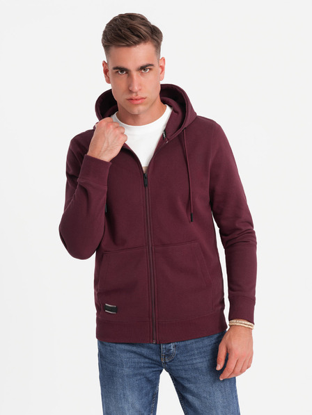 Ombre Clothing Moška bombažna jopa BASIC z zadrgo Ombre Clothing