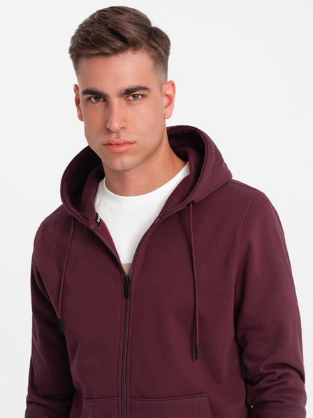 Ombre Clothing Moška bombažna jopa BASIC z zadrgo Ombre Clothing