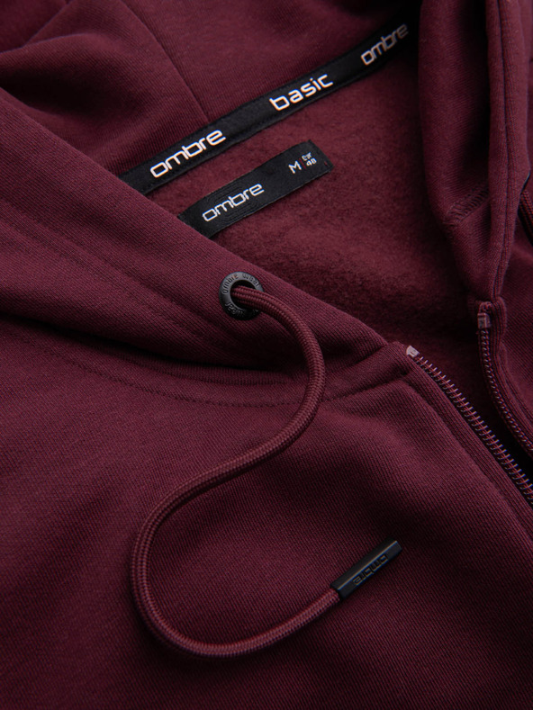 Ombre Clothing Moška bombažna jopa BASIC z zadrgo Ombre Clothing