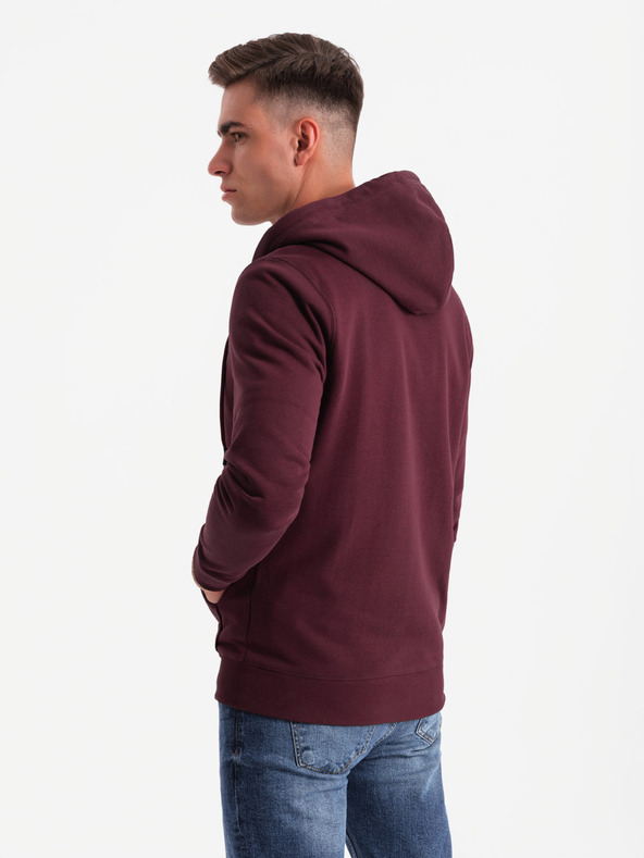 Ombre Clothing Moška bombažna jopa BASIC z zadrgo Ombre Clothing