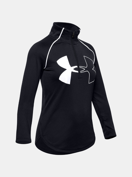 Under Armour Dekliška majica Under Armour Tech Graphic Big Logo 1/2 Zip-BLK