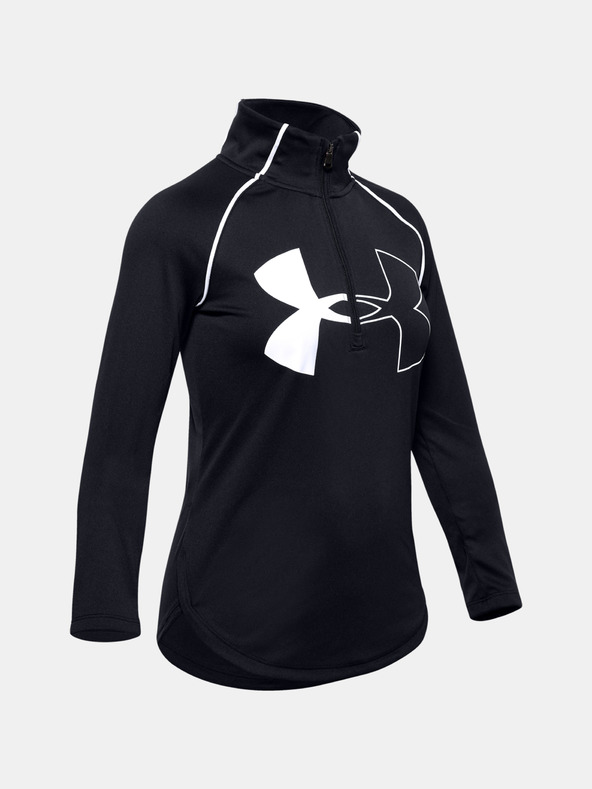 Under Armour Dekliška majica Under Armour Tech Graphic Big Logo 1/2 Zip-BLK
