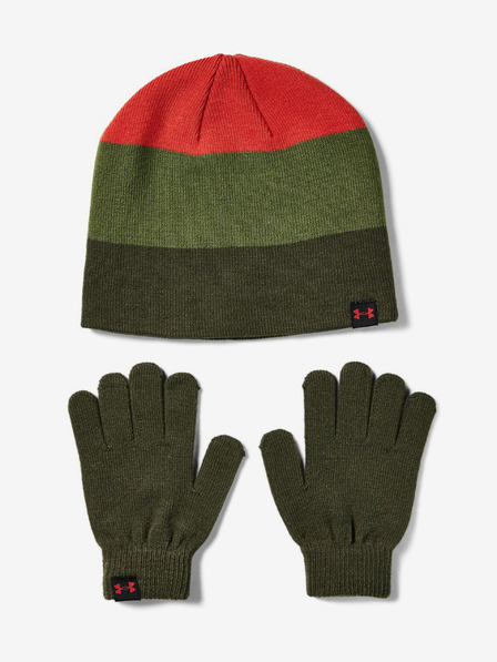 Under Armour Deška kapa Under Armour Boys Beanie Glove Combo-GRN