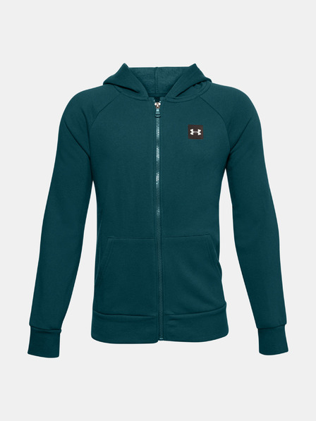 Under Armour Deški pulover Under Armour UA RIVAL FLEECE FZ HOODIE-BLK