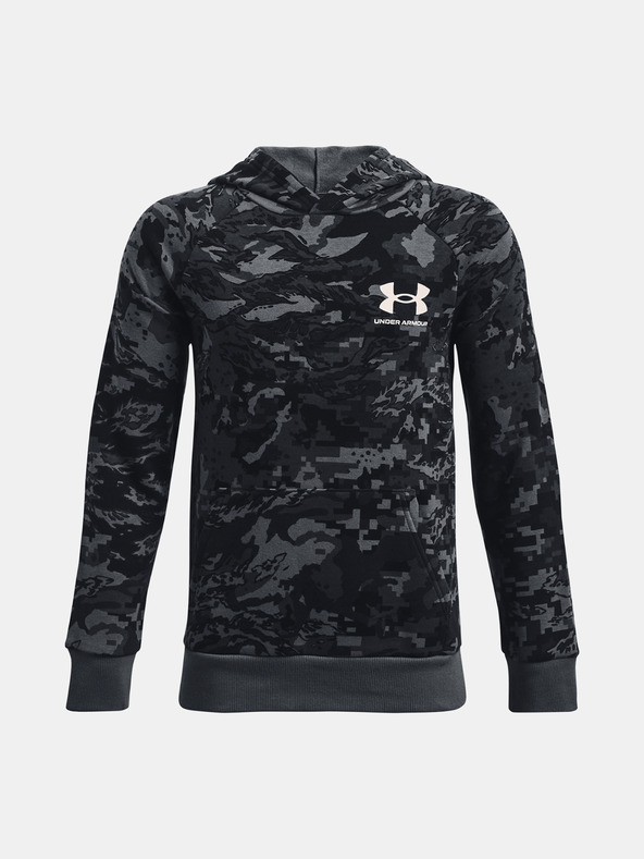 Under Armour Deški pulover Under Armour UA Rival Flc ABC Camo Hoodie-GRY