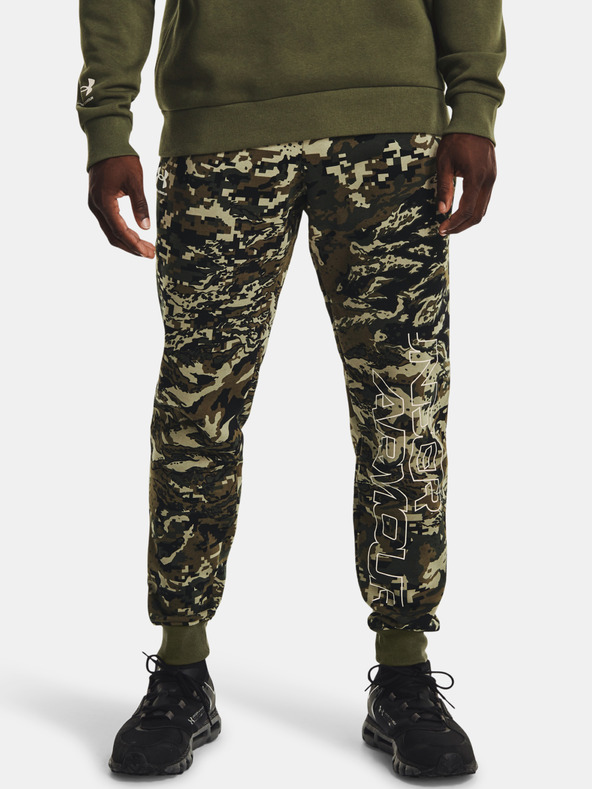 Under Armour Moške spodnji del trenirke Under Armour RIVAL FLC CAMO SCRIPT JGR